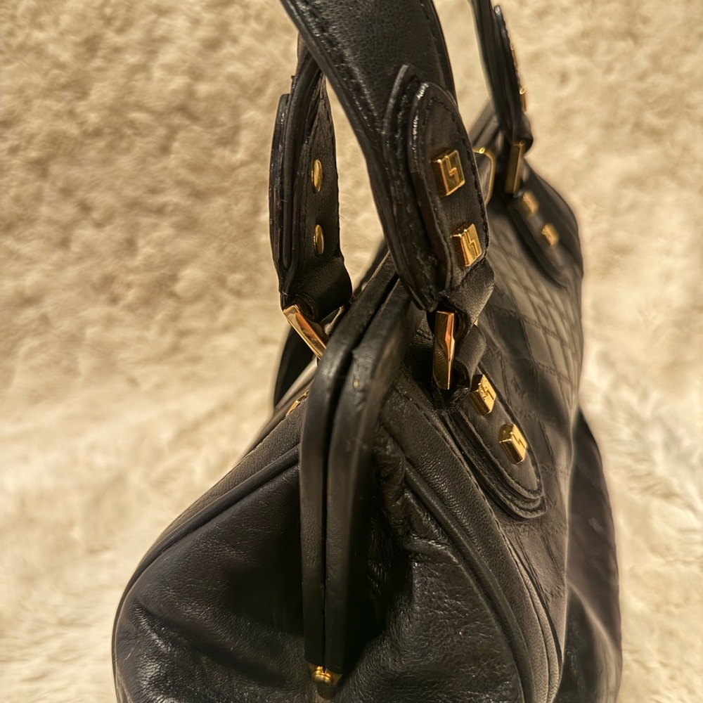 L.A.M.B. Black and White Leather Satchel, Vintage, Y2K - Picture 15 of 16